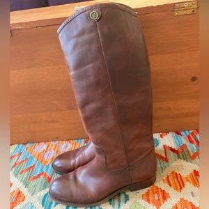 Frye Melissa Tall Brown Boots Leather Size 8